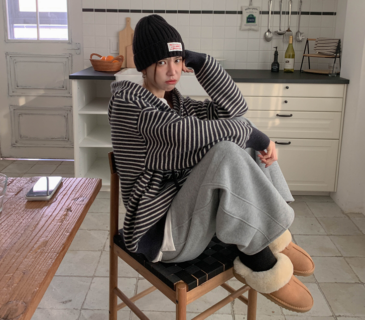 Perk Dangara Knit Hoodies zip up