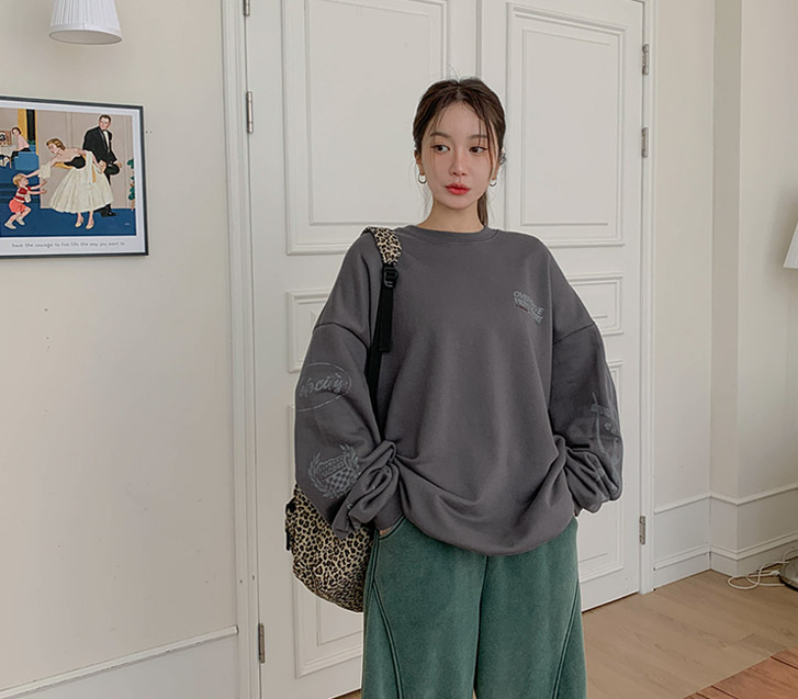 [Unisex] Velocity Cracked Overfit Long Sweatshirt