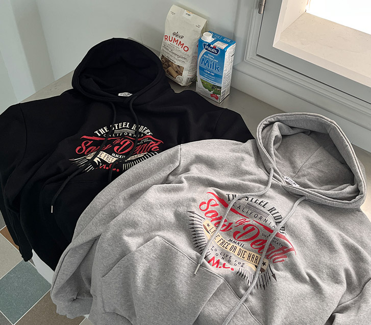 [Unisex] Steel-dyed Churi Overfit Hoodie