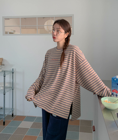 My Embroidery Dangara Peach Fleece Long-sleeve T-shirt