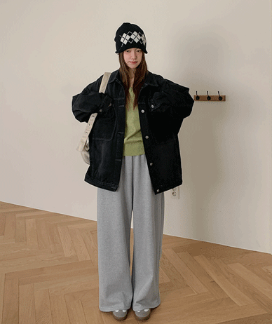 Mori stitch pocket overfit denim jacket