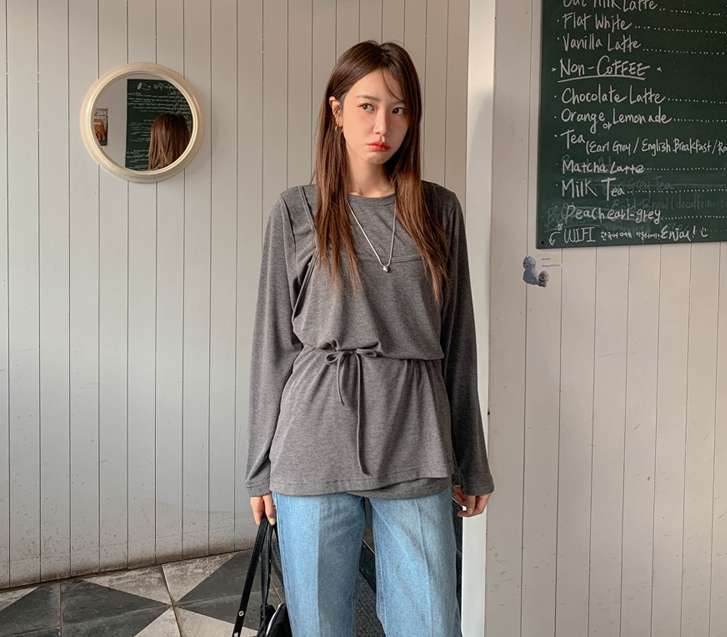 Pring Bustier Layered Long-sleeve T-shirt