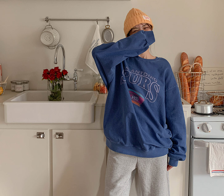 [Unisex] Spurs Nayeom Pigment Overfit Sweatshirt