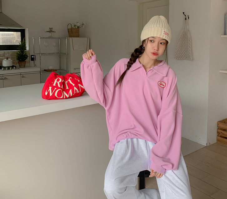 English Patch Kara Corrugated Knit Sweatshirt