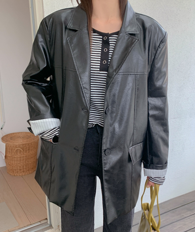 FO Leather Harp Jacket