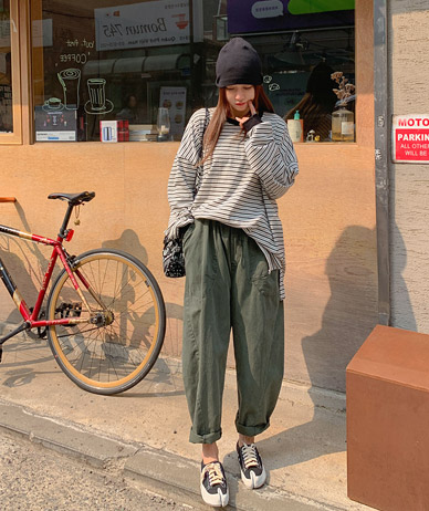 Solar Dangara color combination overfit Long-sleeve Long t shirts