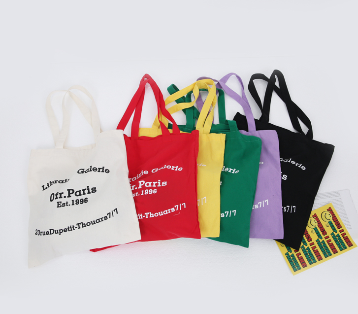 Paris Lettering Canvas Bag