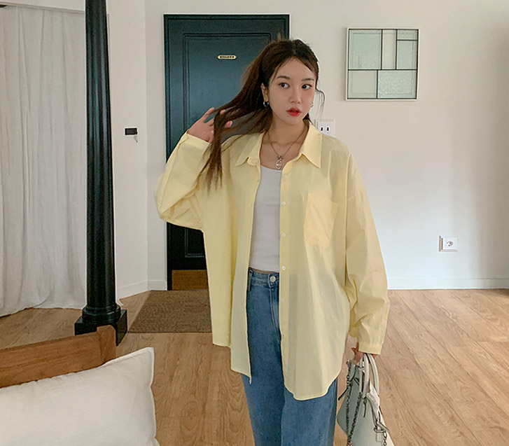 Nesley overfit Basic Long Shirt Shirt