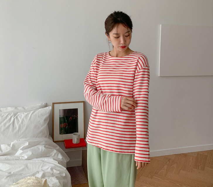 Poha Patch Striped Long-sleeve T-shirt