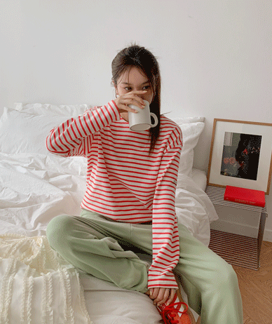 Poha Patch Striped Long-sleeve T-shirt