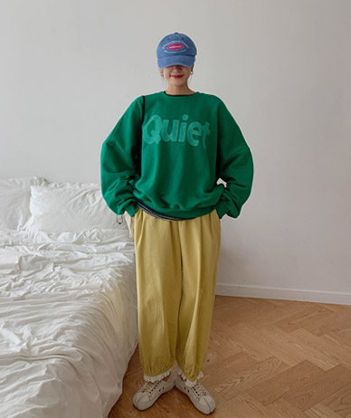 Quiet Printed Terry Overfit Sweatshirt