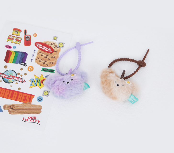 Wasabi Bear Face Keyring