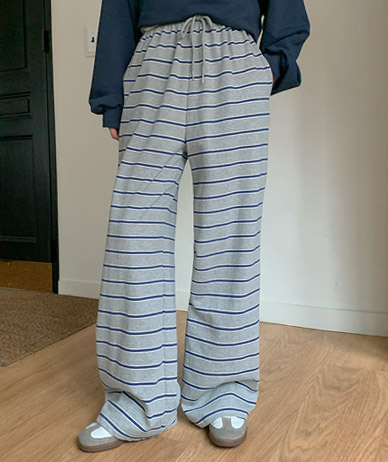 Asta Striped Color Combination Wide Training Pants