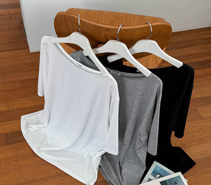 Daylit Boat Neck Short-sleeve T-shirt