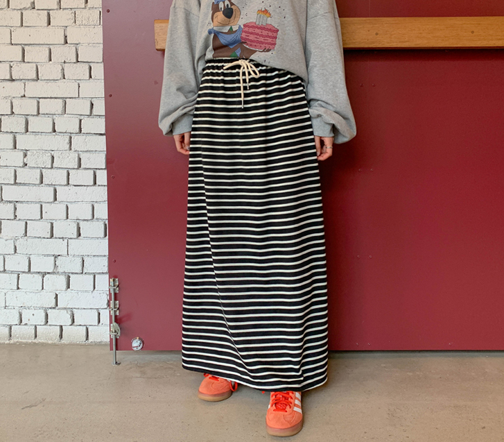 Nao Stripe Banding Rong skirt