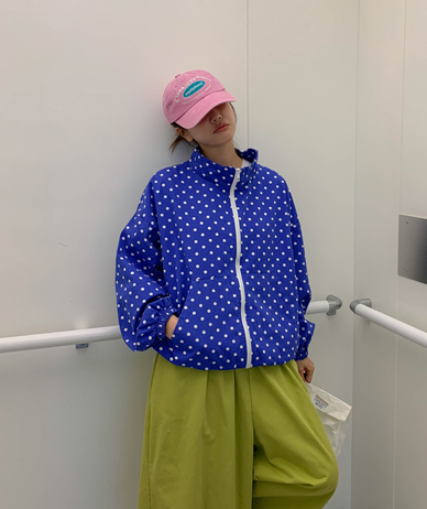 CC Dot string Zip-up