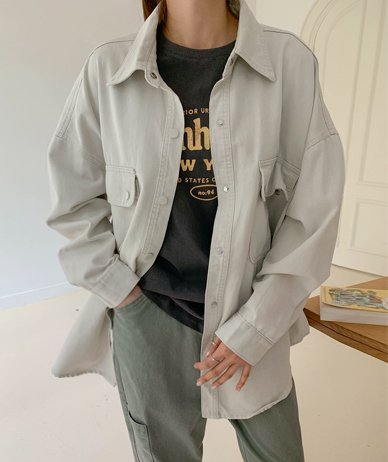 Single pocket shirt jacket