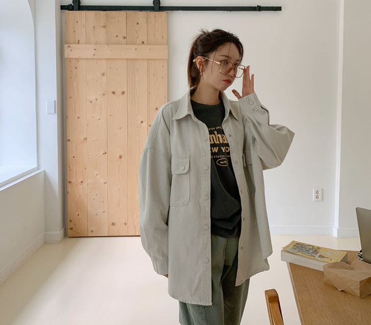 Single pocket shirt jacket