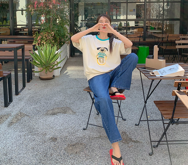 Nuit Denim Banding Wide Pants