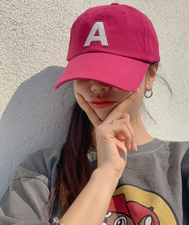 Alphabet Patch Embroidered Ball Cap