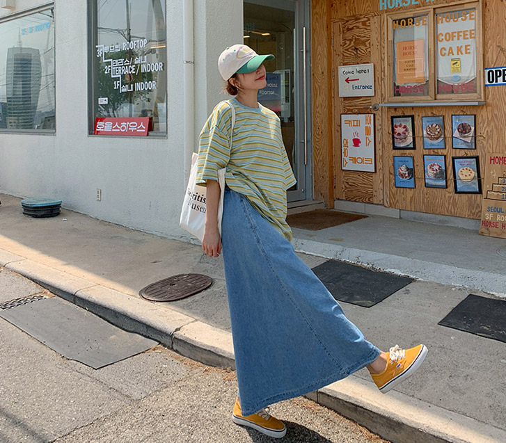 Rev Denim Banding Rong skirt