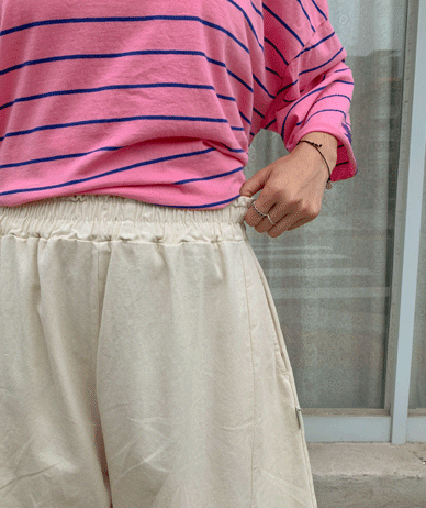 Jane Biowashed Balloon Banding Wide Pants