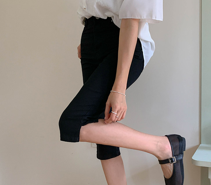 Loving You Lyocell Banding Span Capri Pants