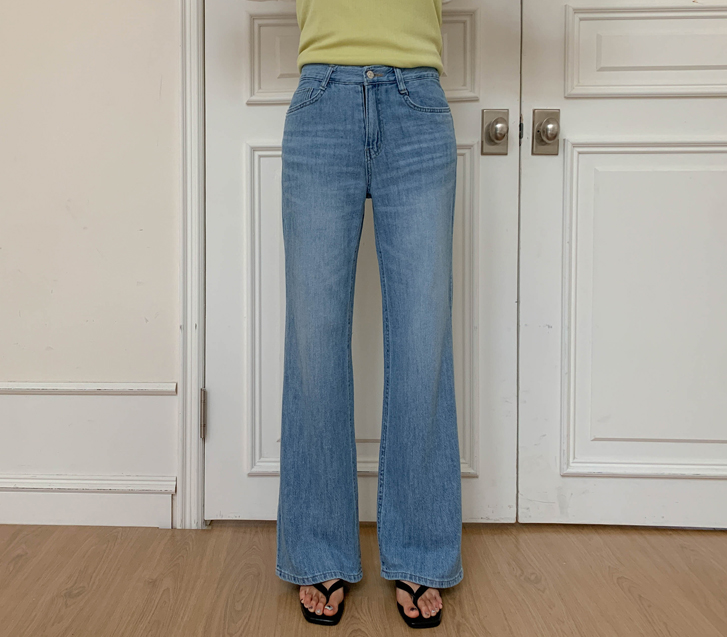 Soft Cool Denim Bootcut Pants