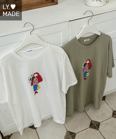 Flower Girl Printed Heathered Short Sleeves T-shirt