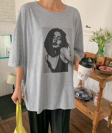 Yur printing overfit Short-sleeve Long t shirts