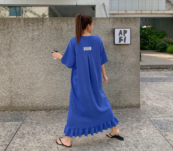 Latitude Patch Freel Short-sleeve Long one piece