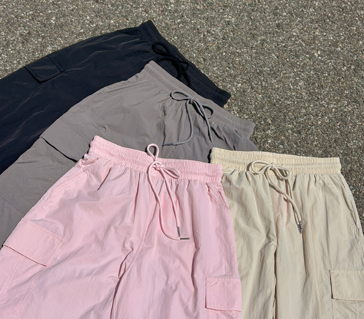 Wish two-way Cargo string wide pants
