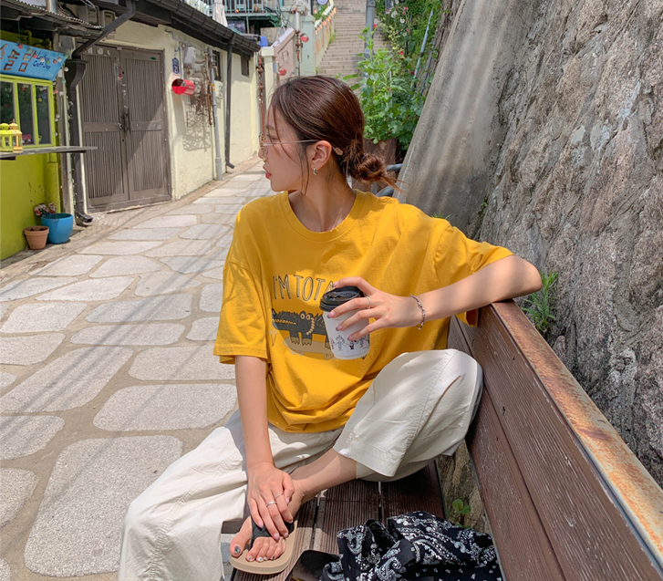 Crocodile print short-sleeve T-shirt