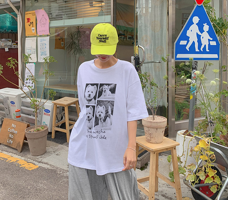 Dog Necut printing Short Sleeves T-shirt