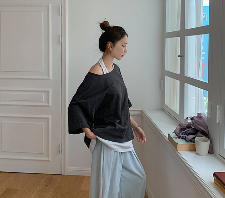 Bali Holter layered Short Sleeves T-shirt