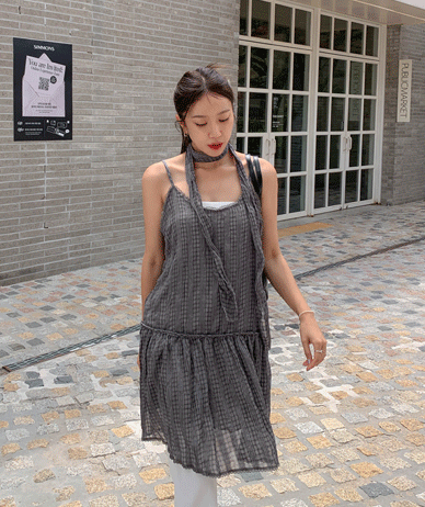 Taeri Check muffler One Piece Set