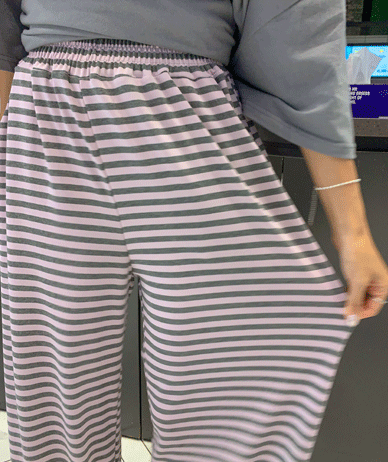 Radi Striped Banding Wide Pants