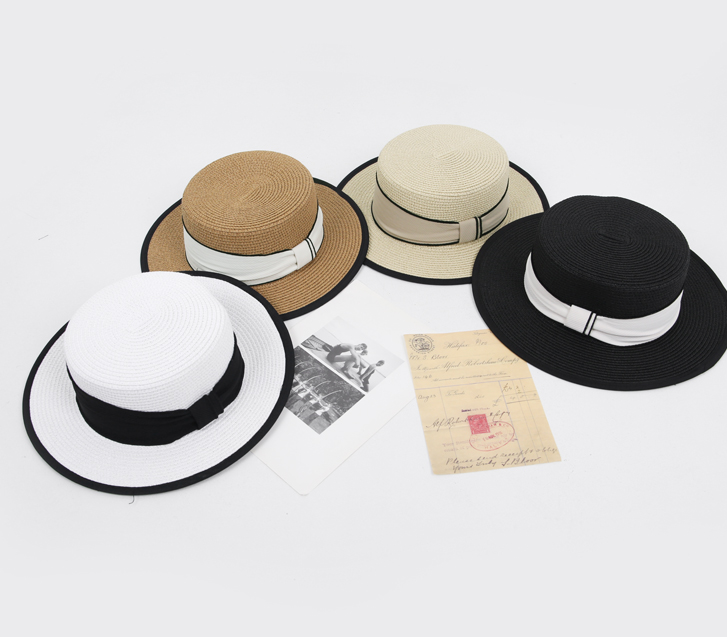 Abe color combination branch can-can hat