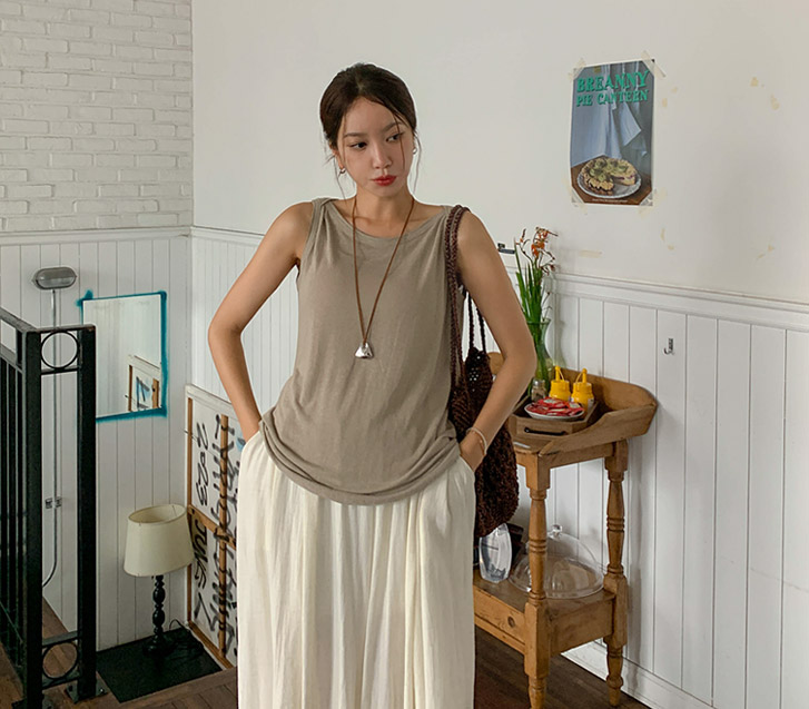 Rovers Boatneck Linen Sleeveless Shirts