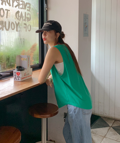 Bio Pigment Sleeveless Shirts