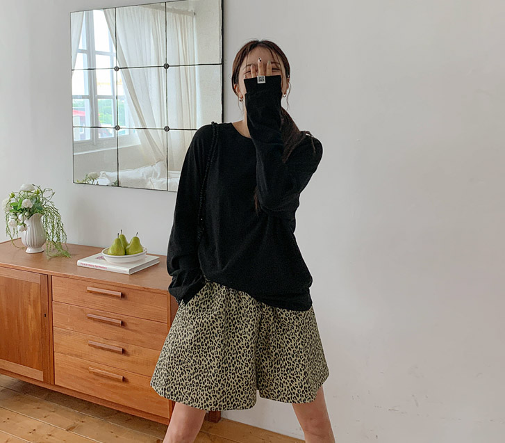 Ruming Slav Patch nagrang Long-sleeved T-shirt