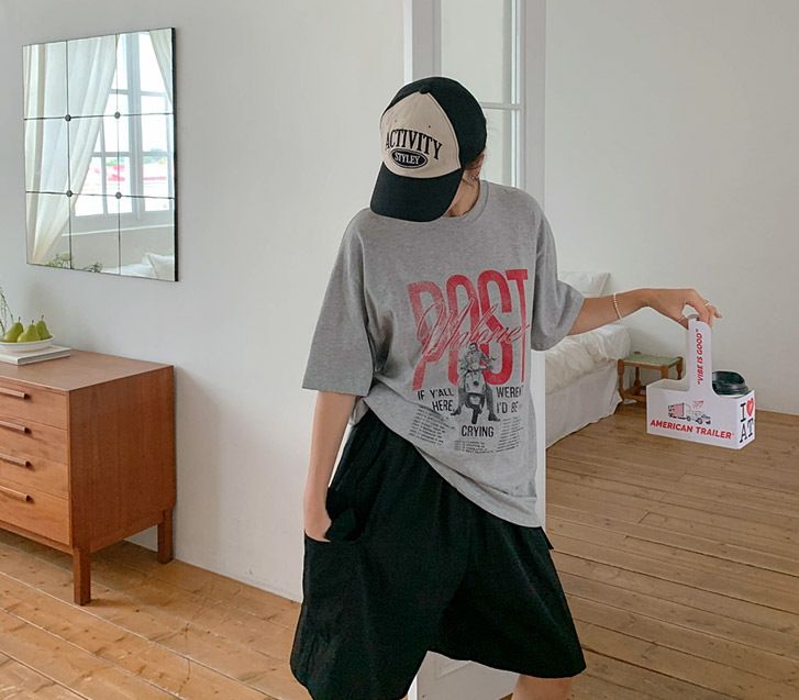 [Unisex] Poster Print Short-sleeve Long T-shirts
