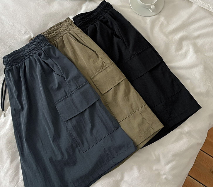 Rausch Water Cool Nylon Cargo Banding Knee-length Shorts