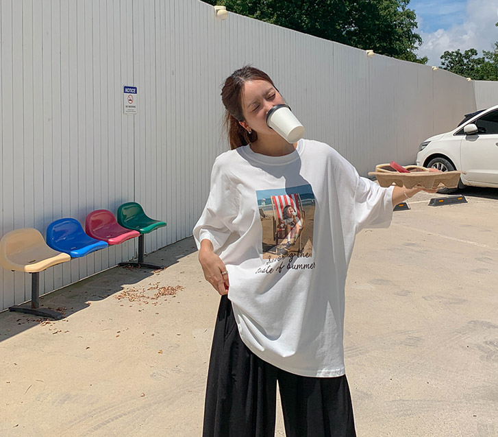 Summer Ice Cream Print Short Sleeves T-shirt