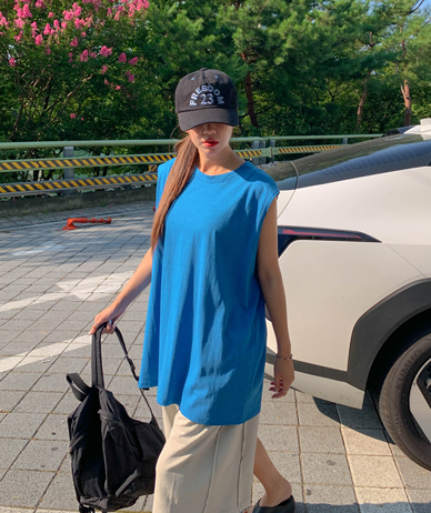 [Unisex] Mine Pigment Sleeveless Shirts