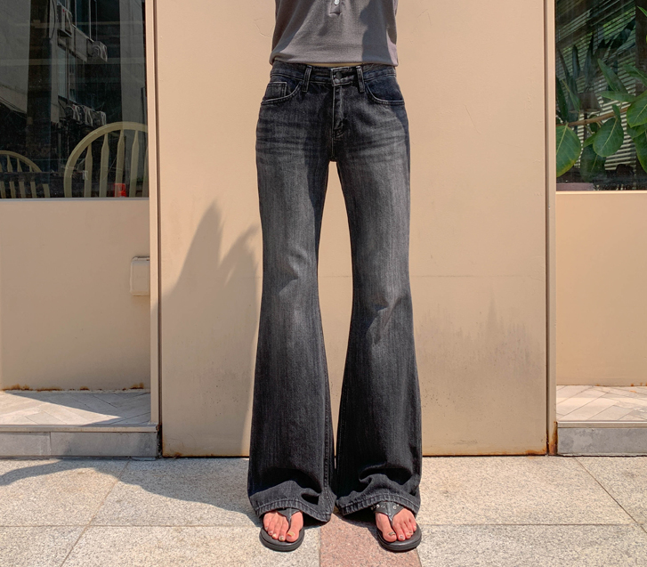 Fuzzy Catwash Denim Bootcut Pants