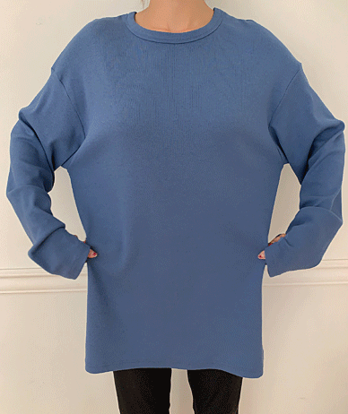Modal Corrugated Long-sleeve Long t shirts