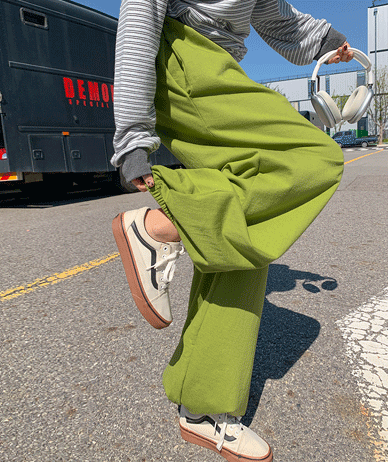 Queen Harem French Terry Banding Jogger Training Pants