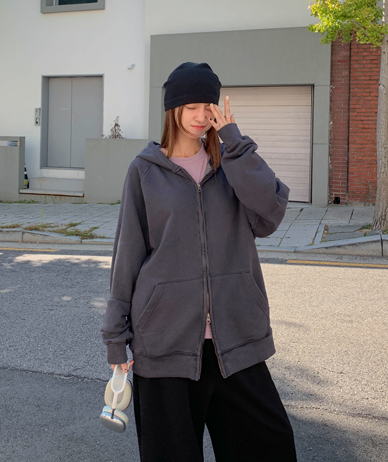 [Unisex] Sufia nagrang Pigment Hoodies zip up