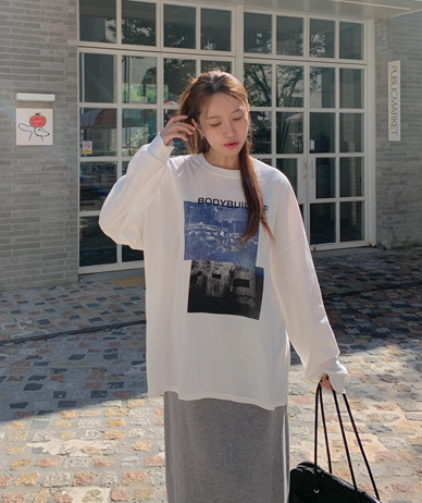 [Unisex] Floyd Print Long-sleeve T-shirt